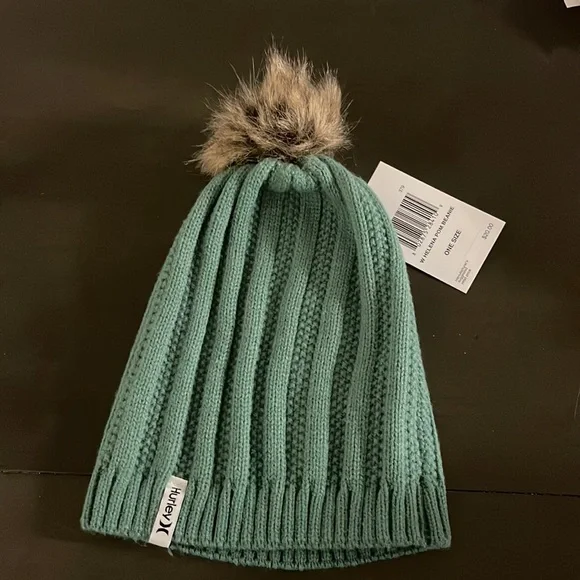 Hurley Women's Helena Hand-Knit Slouchy Beanie With Pom Pom – Warm Winter Hat, One Size Fits Most - View #5